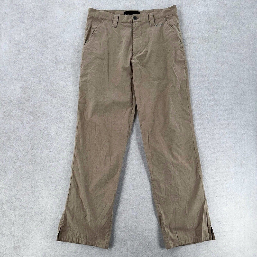 Oakley Take 2.5 Khaki Tan Stretch Lightweight Golf Pants Chino‎ Flat Front 32X31